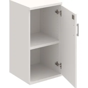 Policová skříň SZ 2 40 01 P – Skříň policová dvéřová 76,8 × 40 cm - Bílá , Bílá , USH – hranatá