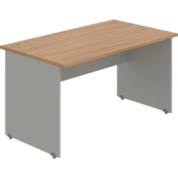 Psací stůl GS 1400 – Stůl pracovní rovný 140 cm - Višeň , Šedá