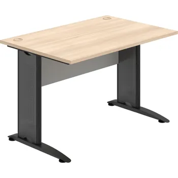 Psací stůl CS 1200 – Stůl pracovní rovný 120 cm - Akát , Šedá , Černý kov