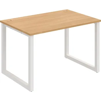 Psací stůl US O 1200 – Stůl pracovní délky 120 cm - Dub , Bílý kov