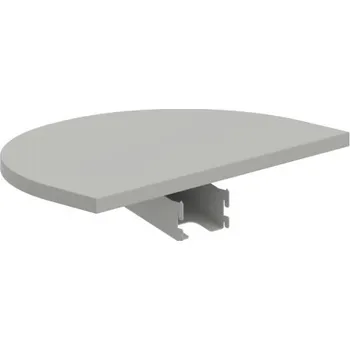 Jednací stůl FP 60 – Stůl zakončovací oblouk 60 cm - Šedá , Šedý kov