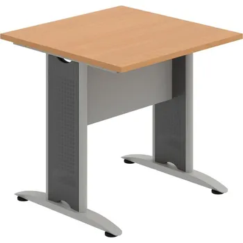 Jednací stůl CJ 800 – Stůl jednací rovný 80 cm - Buk , Šedá , Šedý kov