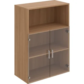 Policová skříň D 3 80 05 – Skříň policová dvéřová 111 × 80 cm - Čiré , Višeň , USH – hranatá