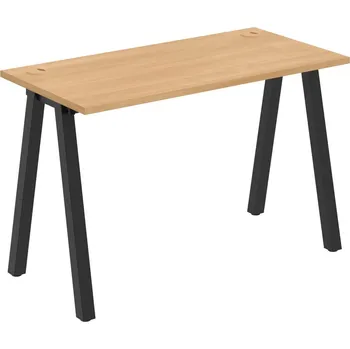 Psací stůl UE A 1200 – Stůl pracovní délky 120 cm, hl. 60 cm - Dub , Černý kov