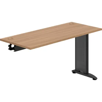 Psací stůl FE 1400 R – Stůl pracovní řetězící rovný 140 cm, hl. 60 cm - Višeň , Černý kov