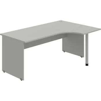 Psací stůl GE 1800 60 L – Stůl ergo 180 × 120 cm, levý - Šedá , Šedá , Šedý kov