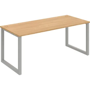 Psací stůl US O 1800 – Stůl pracovní délky 180 cm - Dub , Šedý kov