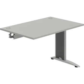 Psací stůl FS 1200 R – Stůl pracovní řetězící rovný 120 cm - Šedá , Šedý kov