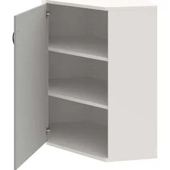 Policová skříň SRV 3 01 L – Skříň vnitřní roh levá 115,2 cm - Šedá , Bílá , UCO – černá