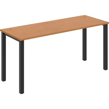 Psací stůl UE 1600 – Stůl pracovní délky 160 cm, hl. 60 cm - Olše , Černý kov