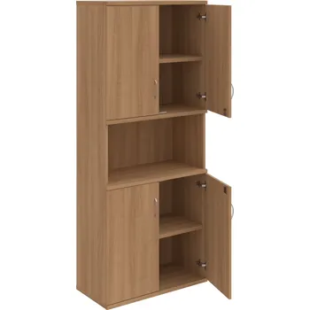 Policová skříň SZ 5 80 05 – Skříň policová dvéřová 192 × 80 cm - Višeň , Višeň , USN – Hobis