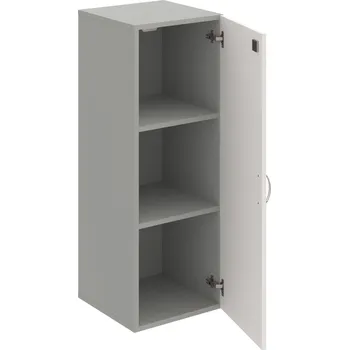 Policová skříň DZ 3 40 01 – Skříň policová dvéřová 111 × 40 cm - Bílá , Šedá , USN – Hobis