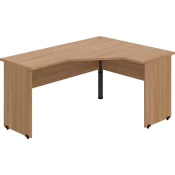 Psací stůl GEV 60 L – Stůl ergo levý 160 × 120 cm - Višeň , Višeň , Černý kov