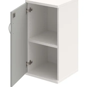 Policová skříň SZ 2 40 01 L – Skříň policová dvéřová 76,8 × 40 cm - Šedá , Bílá , USN – Hobis