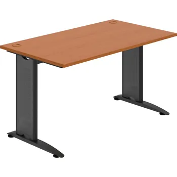 Psací stůl FS 1400 – Stůl pracovní rovný 140 cm - Třešeň , Černý kov