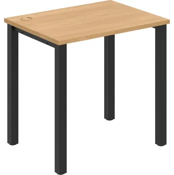 Psací stůl UE 800 – Stůl pracovní délky 80 cm, hl. 60 cm - Dub , Černý kov