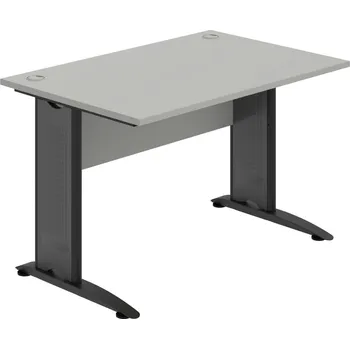 Psací stůl CS 1200 – Stůl pracovní rovný 120 cm - Šedá , Šedá , Černý kov