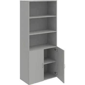 Policová skříň D 5 80 03 – Skříň policová dvéřová 185 × 80 cm - Šedá , Šedá , USN – Hobis