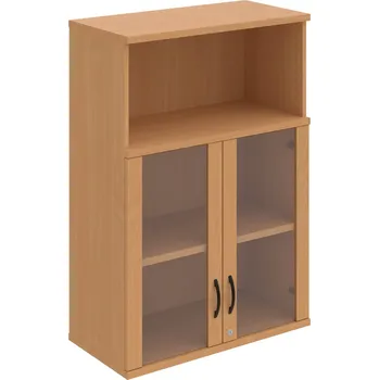 Policová skříň SZ 3 80 05 H – Skříň policová dvéřová 115,2 × 80 cm - Buk , Buk , UCO – černá