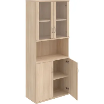 Policová skříň S 5 80 07 – Skříň policová dvéřová 192 × 80 cm - Akát , Akát , USN – Hobis