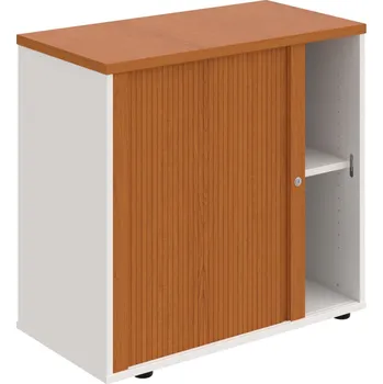 SPRZ 80 40 L – Skříňka ke stolu, roletová, levá, š. 80 cm - Třešeň , Bílá , Třešeň