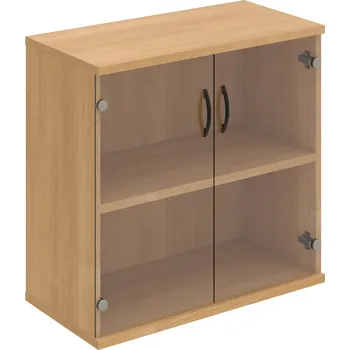 Policová skříň S 2 80 04 – Skříň policová dvéřová 76,8 × 80 cm - Čiré , Dub , UCO – černá