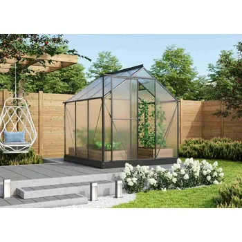Skleník Zahradní skleník VITAVIA TRITON 2500, polykarbonát, 4 mm, černý Varianta: skleník VITAVIA TRITON 2500 PC 4 mm černý LG3644