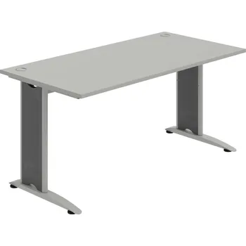 Psací stůl FS 1600 – Stůl pracovní rovný 160 cm - Šedá , Šedý kov