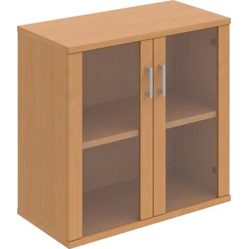 Policová skříň S 2 80 02 – Skříň policová dvéřová 76,8 × 80 cm - Buk , Buk , USH – hranatá