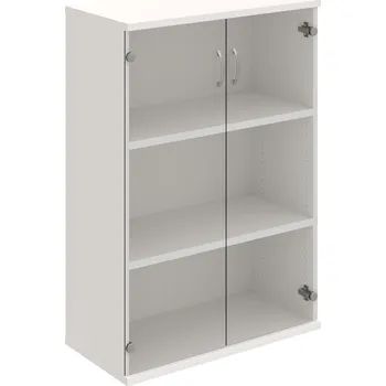 Policová skříň S 3 80 08 – Skříň policová dvéřová 115,2 × 80 cm - Čiré , Bílá , USN – Hobis