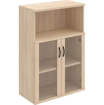 Policová skříň S 3 80 05 – Skříň policová dvéřová 115,2 × 80 cm - Akát , Akát , UCO – černá