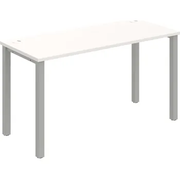 Psací stůl UE 1400 – Stůl pracovní délky 140 cm, hl. 60 cm - Bílá , Šedý kov