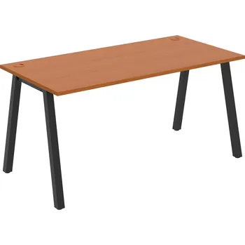 Psací stůl US A 1600 – Stůl pracovní délky 160 cm - Třešeň , Černý kov