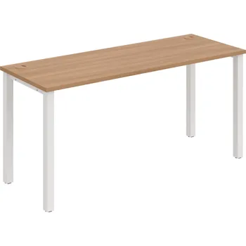 Psací stůl UE 1600 – Stůl pracovní délky 160 cm, hl. 60 cm - Višeň , Bílý kov