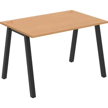 Psací stůl US A 1200 – Stůl pracovní délky 120 cm - Buk , Černý kov