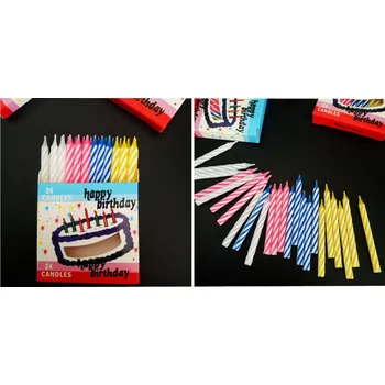 Dortové svíčky 6 cm- sada 24 ks