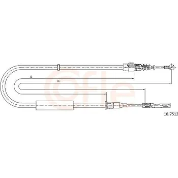 Lanko parkovací brzdy Tažné lanko, parkovací brzda COFLE 10.7512