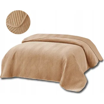 Přehoz na lůžko Přehoz na postel 200x220 Prošívaný Komfortní Dekorační Marieta Velur