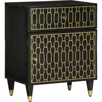 Noční stolek vidaXL Noční stolek 50 x 33 x 60 cm masivní mangovníkové dřevo [358328] Barva: Černá