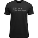 Pánské triko Black Diamond M Mini Stacked Ss Tee Velikost: L / Barva: černá