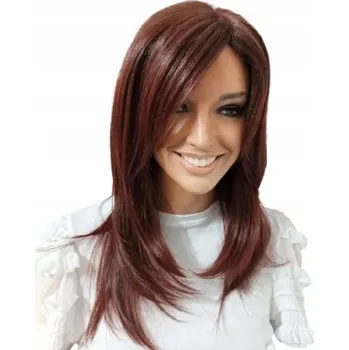 Paruka Paruka dlouhé syntetické vlasy kaštanová Mona