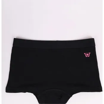 Dívčí kalhotky boxerky YO BMA0004G černé s růžovým motýlkem velikost oblečení - děti: 122/128