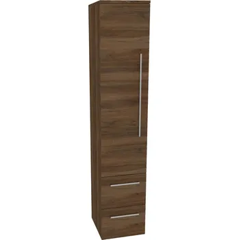 Koupelnový nábytek Mereo Bino, koupelnová skříňka vysoká 163 cm, levá, Multidecor, Ořech Pacifik tabákový CN697OPT2