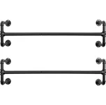 SONGMICS Leigh šatní tyč 2 ks černá