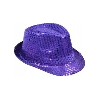 Klobouk Klobouk flitry fialový