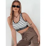 Bílo-černý pruhovaný crop top SUNSEL RY2417 Velikost: ONE SIZE