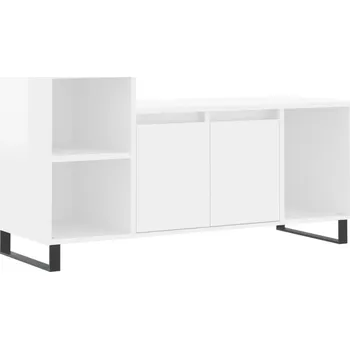 Televizní stolek TV stolek bílý lesk 100x35x55 cm