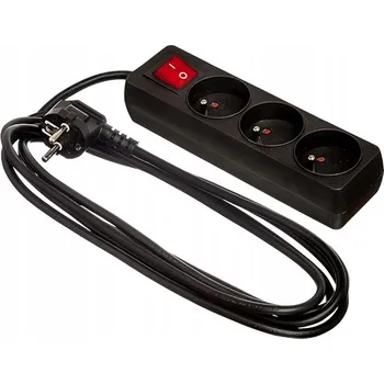 Napájecí kabel Prodlužovací Kabel Elcan 5 m, 3 ks černá