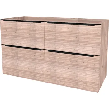 Koupelnový nábytek Mereo Mailo, koupelnová skříňka 121 cm, černé madlo, Multidecor, Dub Nelson CN593SBDNLS