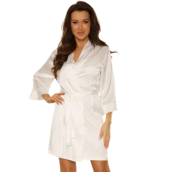Dámský župan Dámský saténový župan De Lafense 757 Bílý L Bílá